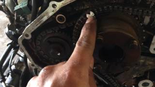 NISSAN 3.5 TIMING CHAIN MARKS SETUP AND MARK part2