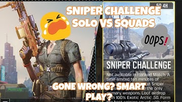 CALL OF DUTY MOBILE SNIPER CHALLENGE SOLO VS SQUADS POTATO GAMEPLAY!