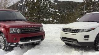 2012 Range Rover Sport vs Evoque Colorado snow-worthy Mashup Review