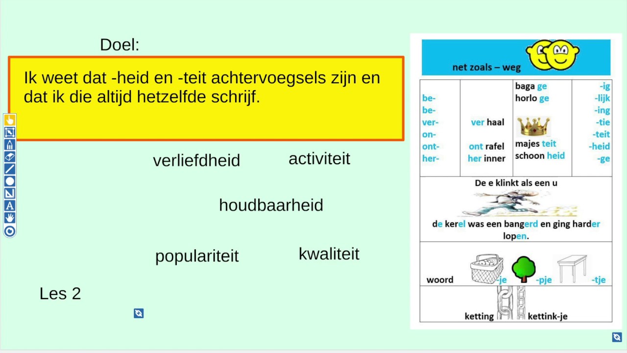 spelling 6 * 10-woordendictee heid/teit - YouTube