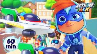 Super Tiny MegaPlane |  | Action Pack 🦸 | Action Cartoons For Kids