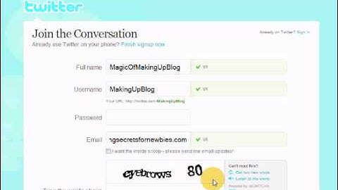 How to create a twitter account for your niche blog Part 1 of 4