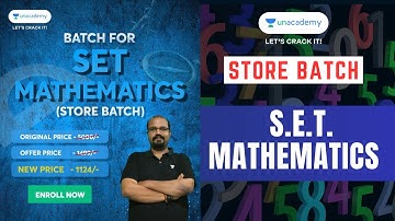SET Mathematics Store Batch l Vimal V l Unacademy Kerala
