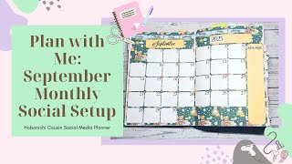 September Monthly Setup // Hobonichi Cousin Planner: Social Media 2025
