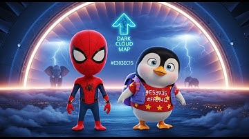 Dark Cloud Map: Spiderman Kid & Kiki Save the City | Epic Kids Animation, Lightning Elephants! Pixar