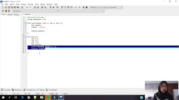 Membuat program penjumlahan variabel X + Y + Z. Gunakan fungsi dan variabel parameter di Dev C++