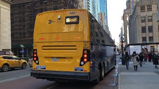 2021 Prevost X3-45 #1411 on the BxM8 at 5th Avenue and 34th Street