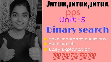 #jntuh #jntuk #jntua #pps #binary #search #very #important💯👍😍 #programmingforproblemsolving