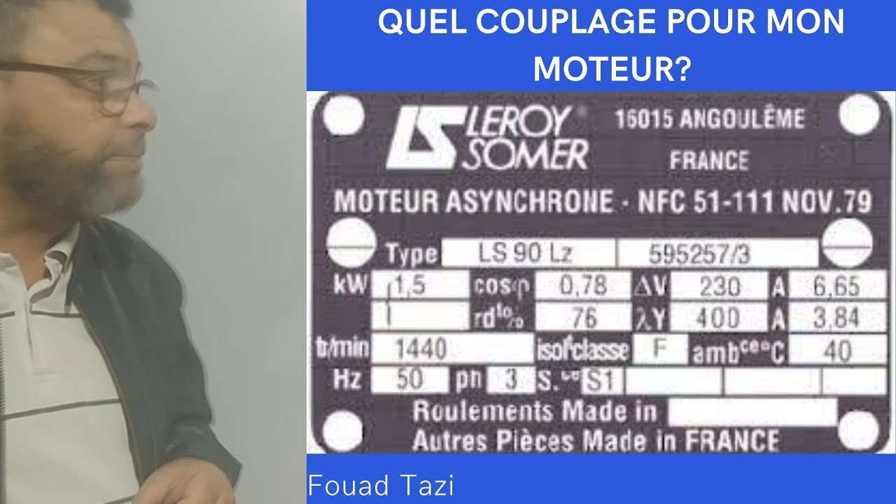 Video N°153 COMMENT INTERPRETER UNE PLAQUE SIGNALITIQUE D'UN MOTEUR ASYNCHRONE