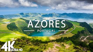 FLYING OVER AZORES (4K UHD)  Relaxing Music Along With Beautiful Nature Videos  4K Video Ultra HD