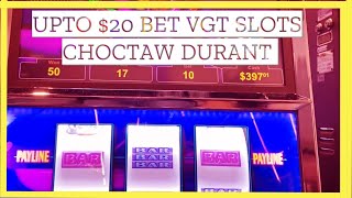 MAX BET $10 TO $20 VGT CRAZY CHERRY, KOC, POLAR HIGH ROLLER,, HOT RUBY RED & SITTIN' PRETTY -CHOCTAW