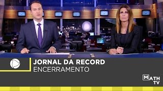Hd Encerramento Do Jornal Da Record - 20012017