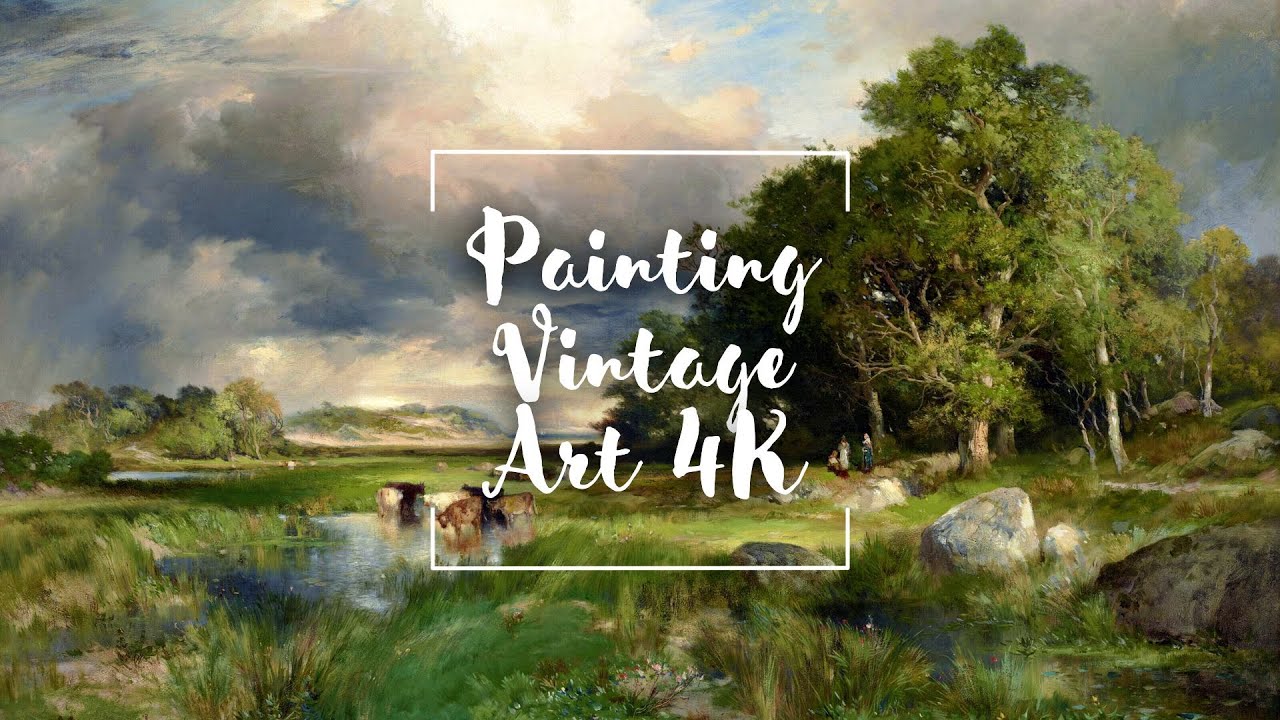 Painting Vintage Art 4K | Thomas Moran #5 | 2 Hours of art for your TV, Background and Screensaver