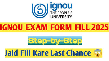 IGNOU Exam Form Kaise Bhare | Full Step-by-Step Process & Payment Details 2025 🔥 ✅