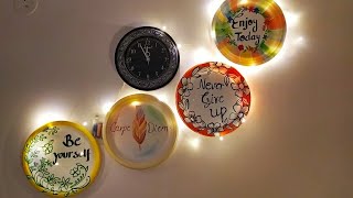 paper plate painting...DIY positive quotes wall decoration with paper plates..