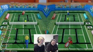 xQc & Jesse 1v1 in Toy Tennis