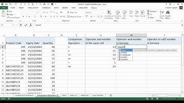 Excel COUNTIFS: Using Comparison Operators