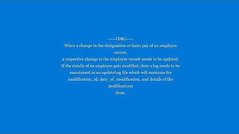 Modification of employee record | Prepared Statement | FileWriter | JDBC