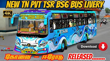 🎀😍 NEW TN PVT TSR BS6 BUS LIVERY RELEASED........🤩😎 #newlivery #bussid #tnpvtbus #busgames #gaming 