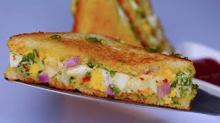 10 Mins Instant Breakfast || Boiled Egg Mayonnaise Sandwich Resimi