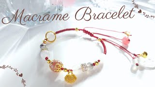 Macrame Bracelet Tutorial || How to Handmade Macrame Bracelet || 落霞