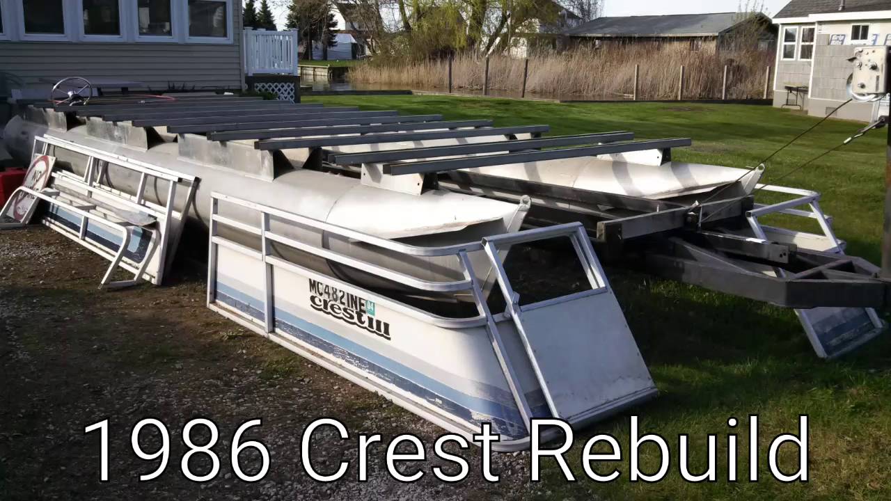 1986 Crest Pontoon Rebuild YouTube