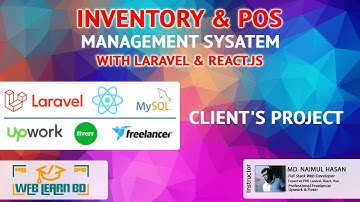 Inventory and POS Management System with Laravel React.js | Template Design | Part -2