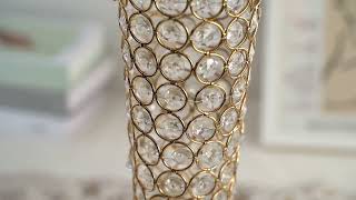 Crystal Trumpet Floral Vase Wedding Flower Vase for Table Centerpiece Update