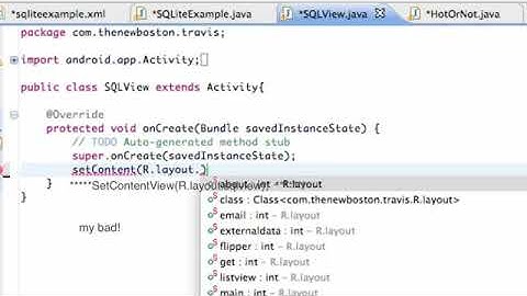 Android Application Development Tutorial   111   TableLayout and Intro SQLite Database   YouTube