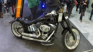 HARLEY DAVIDSON FLSTC CUSTOM BIKE !! VIVID BLACK COLOUR !! WALKAROUND !!