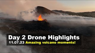 New Volcano In Iceland: Day 2 - Favourite Drone Clips Of The Day (11.07.23) by Isak Finnbogason - ICELAND FPV  19,428 views 10 months ago 4 minutes, 48 seconds