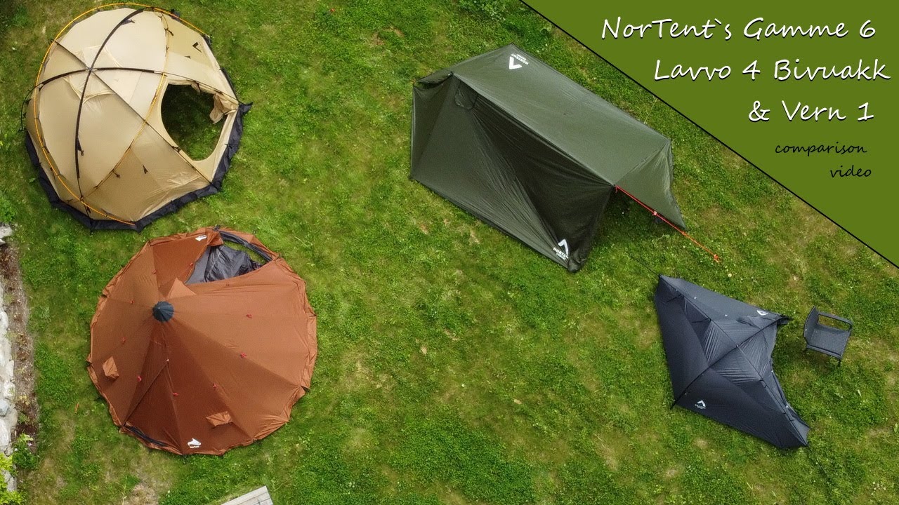 NorTent Gamme 6, Lavvo 4, Bivuakk, Vern 1 Compared