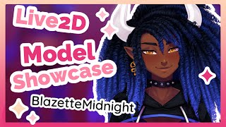 Live2D Showcase Blazette Midnight Full Body Model