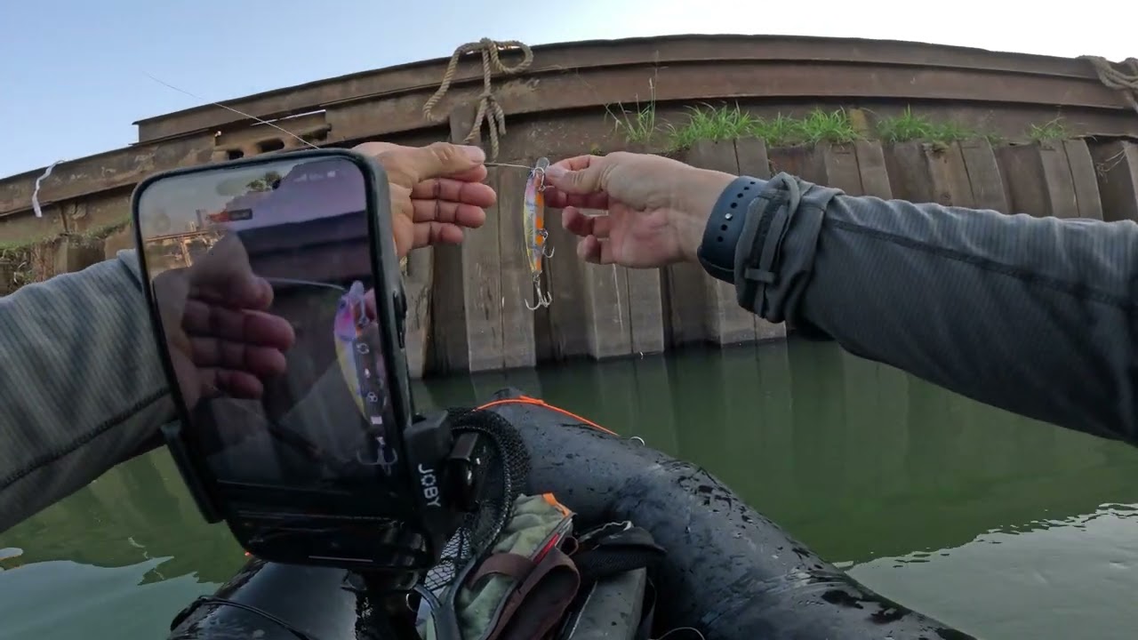 Bass Fishing in USA Live streaming highlight new prototype lure packraft inflatable kayak megabass