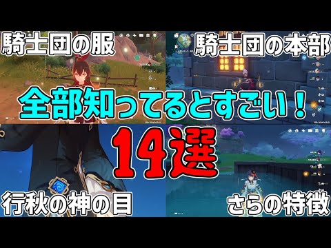 【原神】全部知ってるとすごすぎる！？原神の細かい仕様や設定！豆知識！１４選【攻略解説】西風騎士団,ジン,行秋,小ネタ