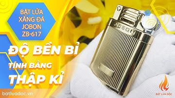 [SIÊU HOT] Hộp Quẹt Bật Lửa Xăng Đá Jobon ZB-617, Họa Tiết Hoa Văn Kẻ Sọc Cao Cấp