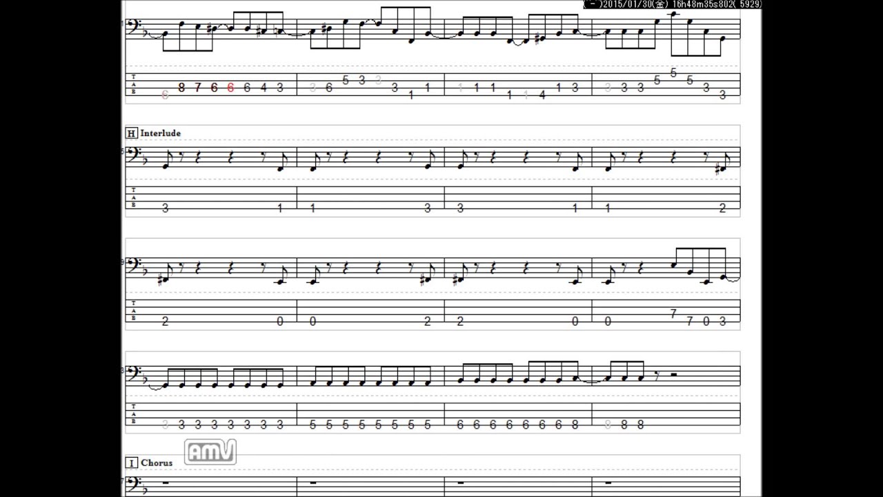 Zard Top Secret ベースtab譜 Youtube