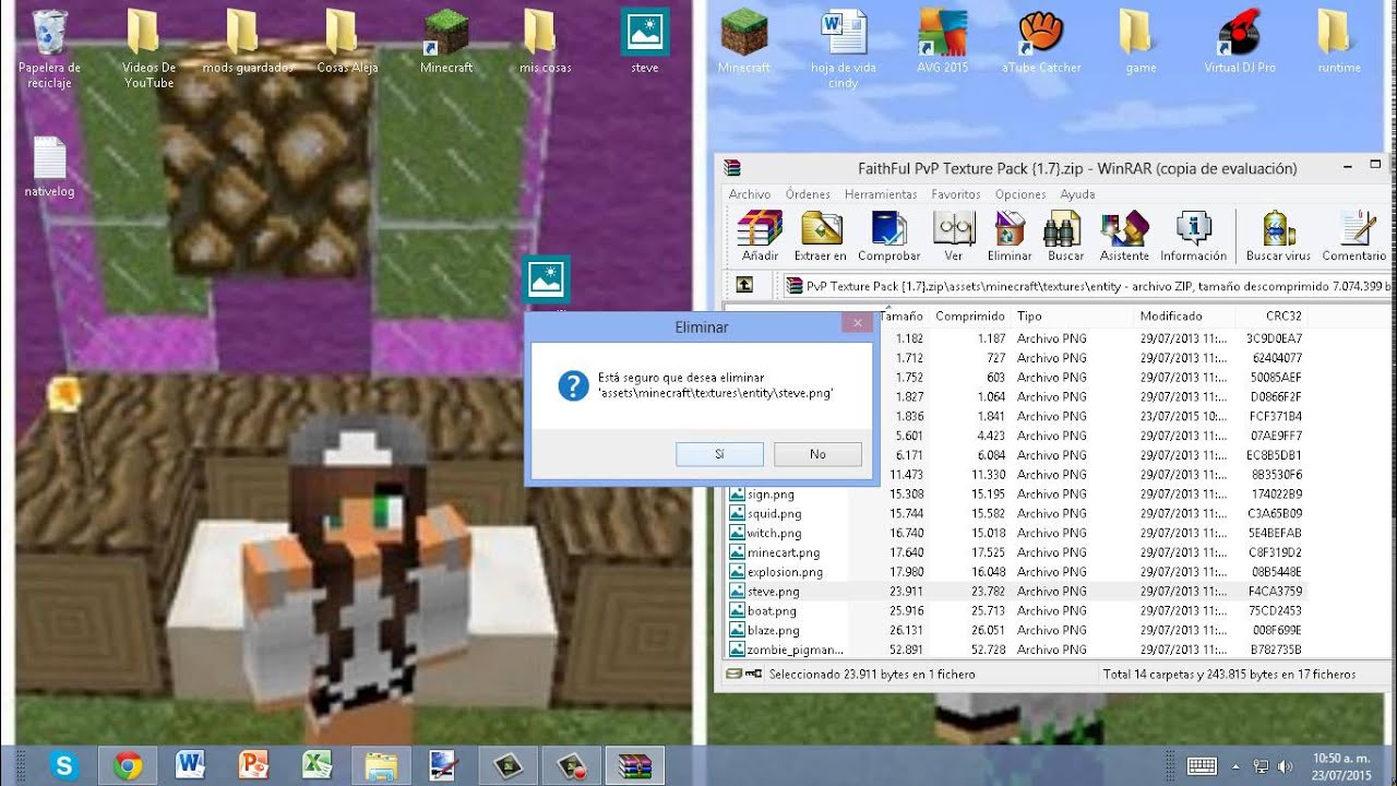 Como Tener Skin Con Tu Nombre En Minecraft 1 7 2 1 7 10 Youtube