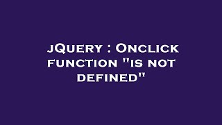 jquery : onclick function 