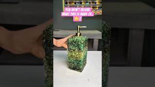 Crushed Glass Turned Into Luxury Soap Dispenser 😳 DIY Home Decor Idea #viral #soapdispenser