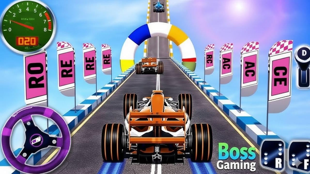 Impossible Formula GT Stunt on Mega Ramp 😱 Extreme Boss Mega Ramp Racing