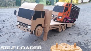 Cara membuat miniatur truk dari kardus bekas - Remot mobil RC