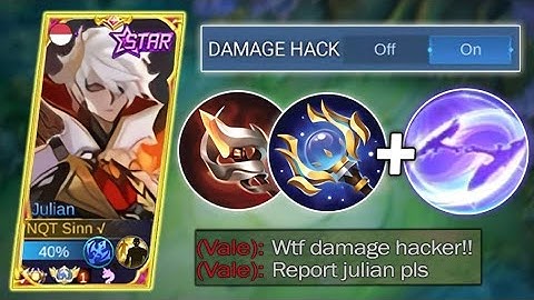 TOP GLOBAL JULIAN BUILD 2023 | DAMAGE HACK 🔥| TUTORIAL COMBO & EMBLEM MOBILE LEGEND BANG BANG