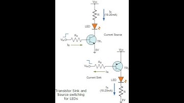 Transistor Sink and Source switching for LEDs