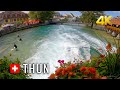 Charm Thun,  the white castle and the fantastic views over the lake 🇨🇭 Switzerland 4K