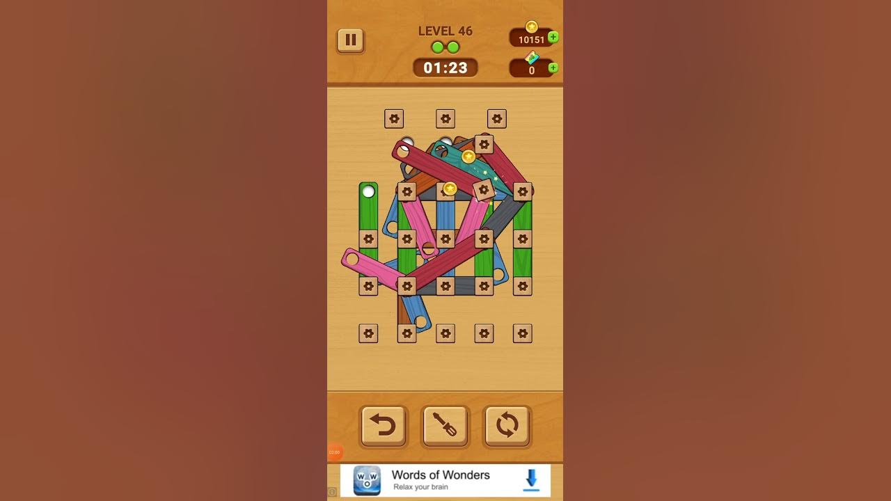 Woodle Level 46 Wood Screw Puzzle Level 46 YouTube