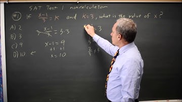 SAT Test 1: linear equations - question #3-1