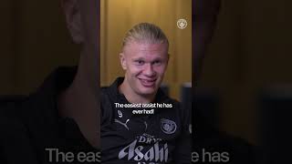 Thumbnail for "Defender who assisted me?!? Little guy?!?" #mancity #shorts #shortsvideo #erlinghaaland