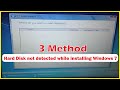 Hard Disk not Detected While installing windows 7 || 3 Method fix the Hard Drive not Detected