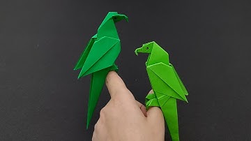 SUPER Easy 3D Origami Parrot Tutorial: Make A Paper Parrot Step By Step